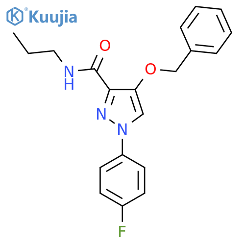 4-(benzyloxy)-1-(4-fluorophenyl)-N-propyl-1H-pyrazole-3-carboxamide structure