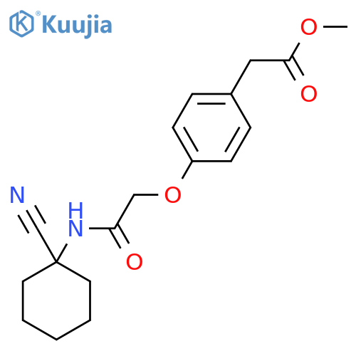 Methyl 2-(4-{[(1-cyanocyclohexyl)carbamoyl]methoxy}phenyl)acetate structure