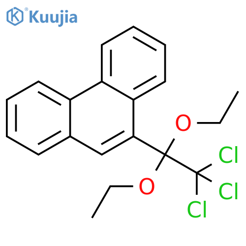 Phenanthrene, 9-(2,2,2-trichloro-1,1-diethoxyethyl)- structure