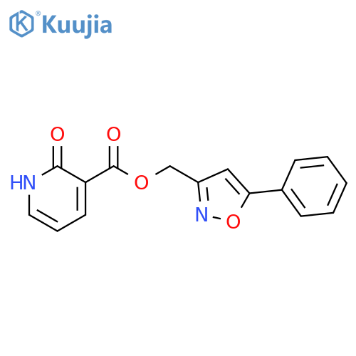 (5-phenyl-1,2-oxazol-3-yl)methyl 2-oxo-1,2-dihydropyridine-3-carboxylate structure