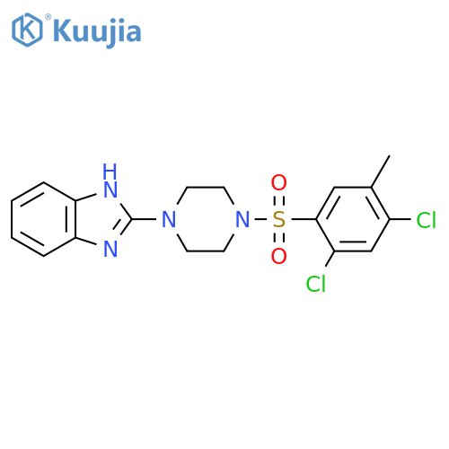 2-4-(2,4-dichloro-5-methylbenzenesulfonyl)piperazin-1-yl-1H-1,3-benzodiazole structure