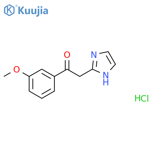 2-(1H-imidazol-2-yl)-1-(3-methoxyphenyl)ethan-1-one hydrochloride structure