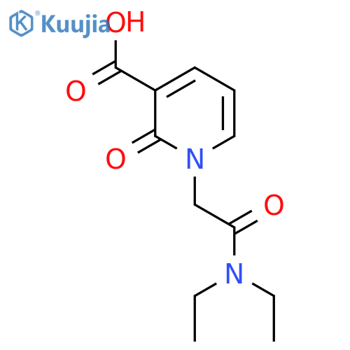 1-(Diethylcarbamoyl)methyl-2-oxo-1,2-dihydropyridine-3-carboxylic Acid structure