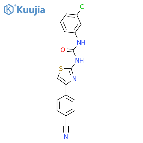 1-(3-chlorophenyl)-3-4-(4-cyanophenyl)-1,3-thiazol-2-ylurea structure