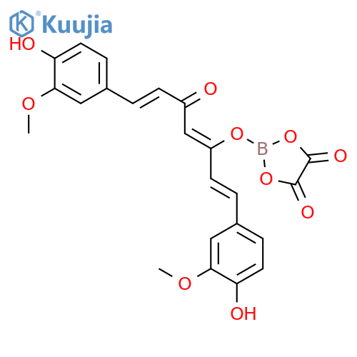2-[(1E,3Z,6E)-1,7-bis(4-hydroxy-3-methoxyphenyl)-5-oxohepta-1,3,6-trien-3-yl]oxy-1,3,2-dioxaborolane-4,5-dione structure