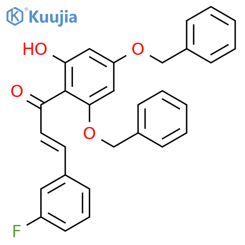 3-(3-fluorophenyl)-1-[2-hydroxy-4,6-bis(phenylmethoxy)phenyl]prop-2-en-1-one structure