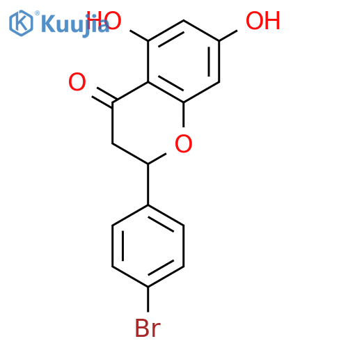 4H-1-Benzopyran-4-one, 2-(4-bromophenyl)-2,3-dihydro-5,7-dihydroxy- structure