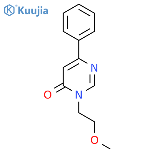 3-(2-methoxyethyl)-6-phenyl-3,4-dihydropyrimidin-4-one structure