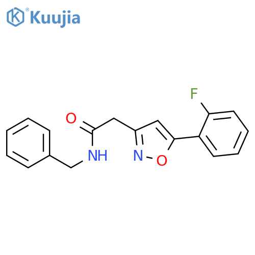 N-benzyl-2-5-(2-fluorophenyl)-1,2-oxazol-3-ylacetamide structure