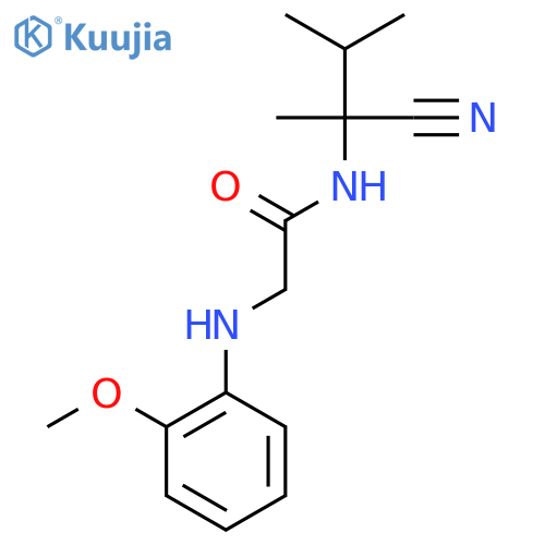 N-(1-cyano-1,2-dimethylpropyl)-2-(2-methoxyphenyl)aminoacetamide structure