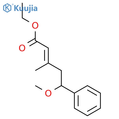 2-Pentenoic acid, 5-methoxy-3-methyl-5-phenyl-, ethyl ester, (2E)- structure