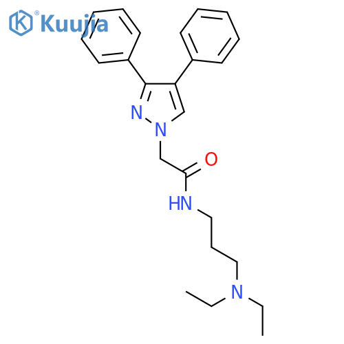 N-(3-(Diethylamino)propyl)-2-(3,4-diphenyl-1H-pyrazol-1-yl)acetamide structure