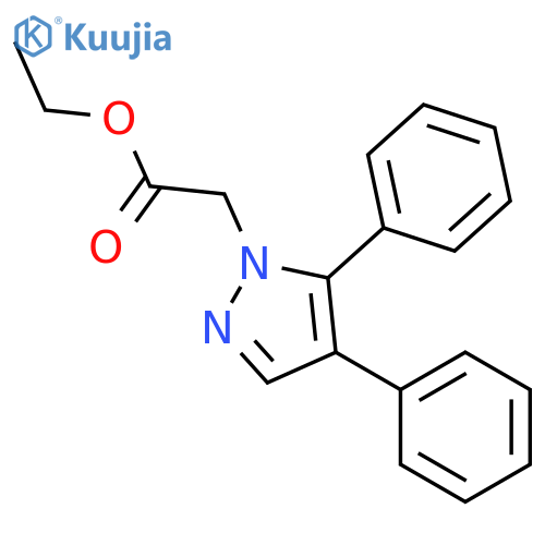 1H-Pyrazole-1-aceticacid, 3,4-diphenyl-, ethyl ester structure