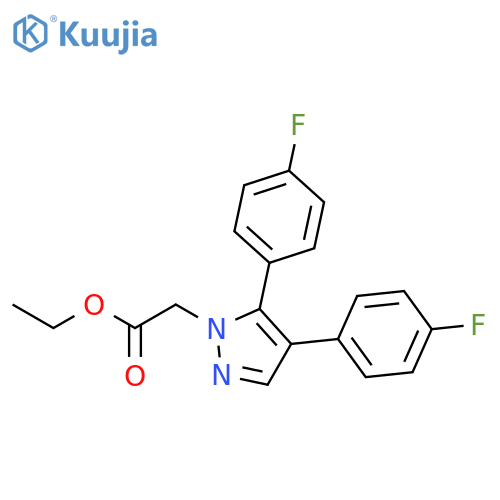 1H-Pyrazole-1-acetic acid, 4,5-bis(4-fluorophenyl)-, ethyl ester structure