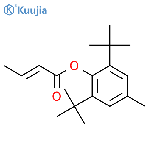 2-Butenoic acid, 2,6-bis(1,1-dimethylethyl)-4-methylphenyl ester, (E)- structure