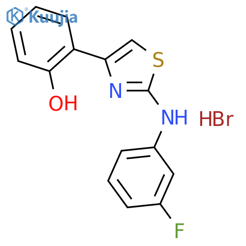 2-(3-Fluorophenyl)amino-4-(2-hydroxyphenyl)-1,3-thiazole Hydrobromide structure