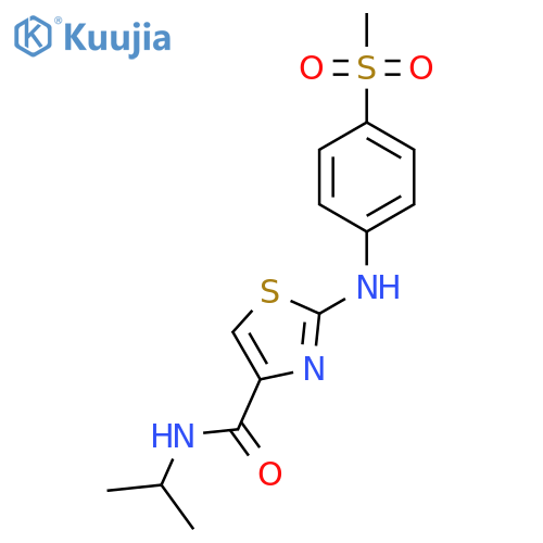 2-(4-methanesulfonylphenyl)amino-N-(propan-2-yl)-1,3-thiazole-4-carboxamide structure
