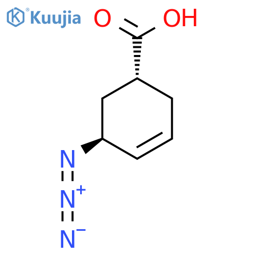 3-Cyclohexene-1-carboxylic acid, 5-azido-, (1R,5S)-rel- structure