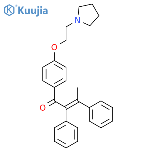 2-Buten-1-one, 2,3-diphenyl-1-[4-[2-(1-pyrrolidinyl)ethoxy]phenyl]-, (E)- structure