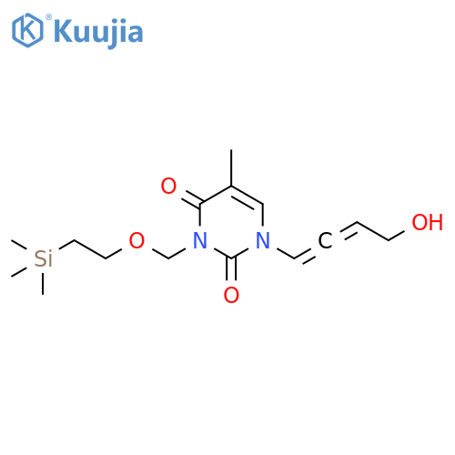 2,4(1H,3H)-Pyrimidinedione, 1-(4-hydroxy-1,2-butadien-1-yl)-5-methyl-3-[[2-(trimethylsilyl)ethoxy]methyl]- structure