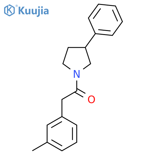 2-(3-methylphenyl)-1-(3-phenylpyrrolidin-1-yl)ethan-1-one structure