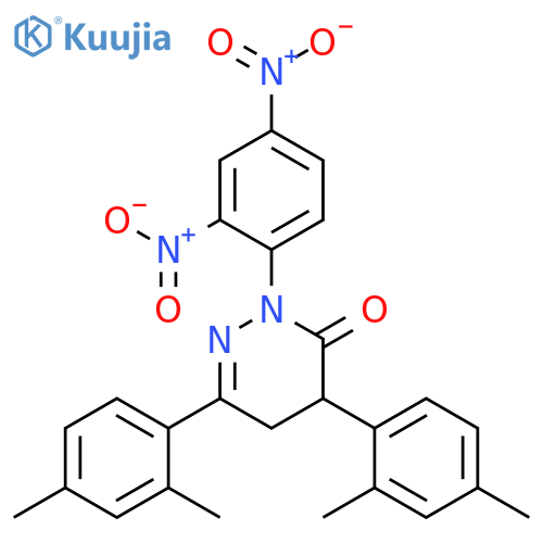 3(2H)-Pyridazinone,4,6-bis(2,4-dimethylphenyl)-2-(2,4-dinitrophenyl)-4,5-dihydro- structure