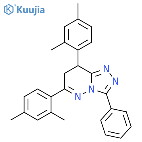 1,2,4-Triazolo[4,3-b]pyridazine, 6,8-bis(2,4-dimethylphenyl)-7,8-dihydro-3-phenyl- structure