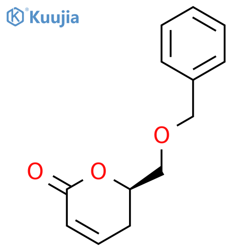 2H-Pyran-2-one, 5,6-dihydro-6-[(phenylmethoxy)methyl]-, (R)- structure