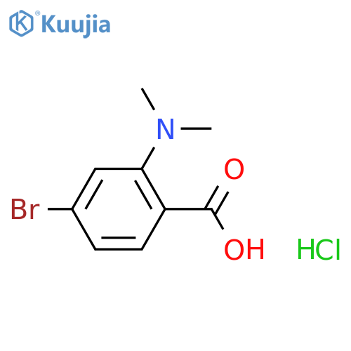 4-bromo-2-(dimethylamino)benzoic acid hydrochloride structure