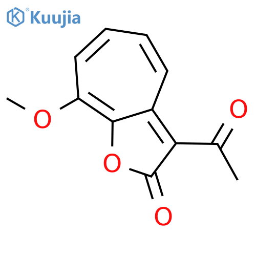 3-acetyl-8-methoxycyclohepta[b]furan-2-one structure