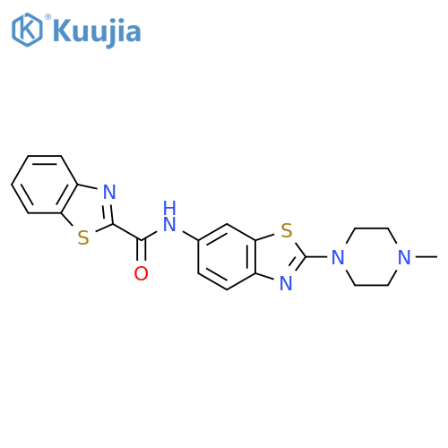 N-[2-(4-methylpiperazin-1-yl)-1,3-benzothiazol-6-yl]-1,3-benzothiazole-2-carboxamide structure