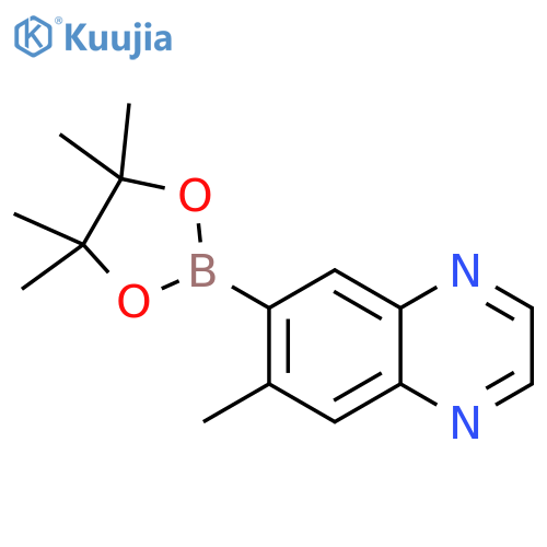 6-methyl-7-(tetramethyl-1,3,2-dioxaborolan-2-yl)quinoxaline structure