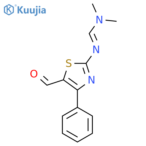 N'-(5-formyl-4-phenyl-1,3-thiazol-2-yl)-N,N-dimethylmethanimidamide structure