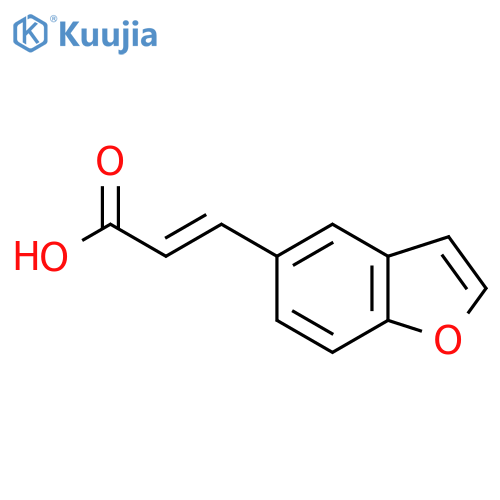 (2E)-3-(1-benzofuran-5-yl)prop-2-enoic acid structure
