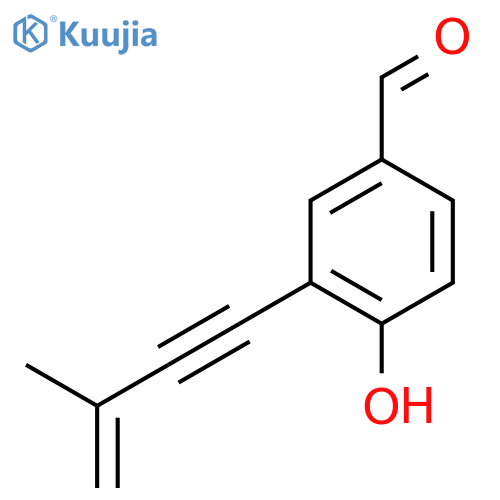 Benzaldehyde,4-hydroxy-3-(3-methyl-3-buten-1-yn-1-yl)- structure