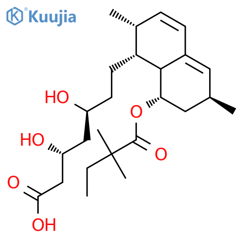 1-Naphthaleneheptanoicacid, 8-(2,2-dimethyl-1-oxobutoxy)-1,2,6,7,8,8a-hexahydro-b,d-dihydroxy-2,6-dimethyl-, (bR,dR,1S,2S,6R,8S,8aR)- structure