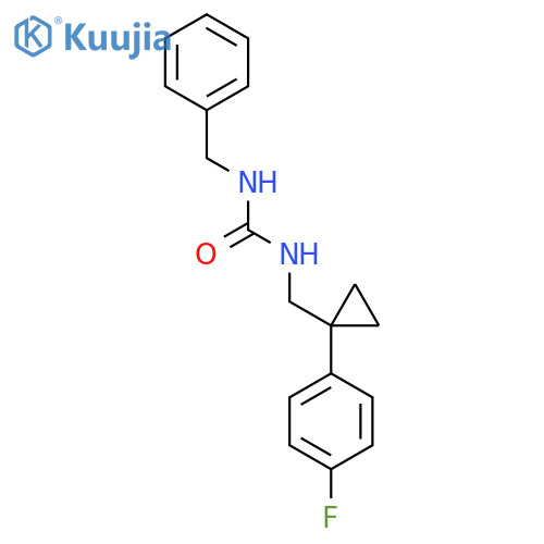 1-benzyl-3-{1-(4-fluorophenyl)cyclopropylmethyl}urea structure
