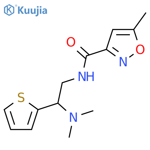 N-2-(dimethylamino)-2-(thiophen-2-yl)ethyl-5-methyl-1,2-oxazole-3-carboxamide structure