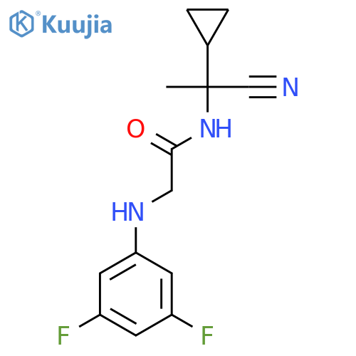 N-(1-cyano-1-cyclopropylethyl)-2-(3,5-difluorophenyl)aminoacetamide structure
