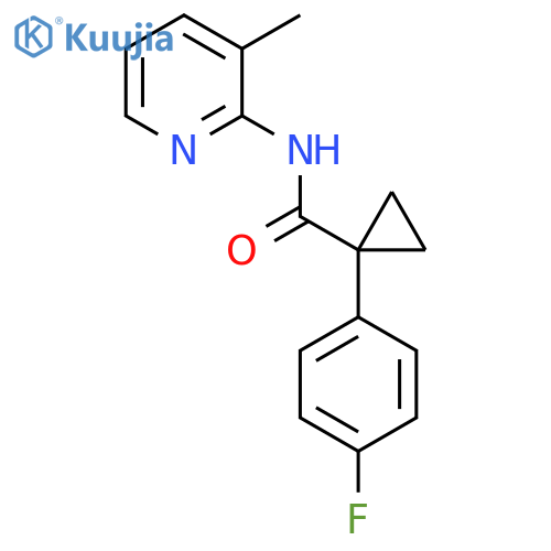 1-(4-fluorophenyl)-N-(3-methylpyridin-2-yl)cyclopropane-1-carboxamide structure