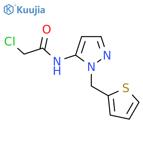 2-Chloro-N-1-(thiophen-2-ylmethyl)-1H-pyrazol-5-ylacetamide structure