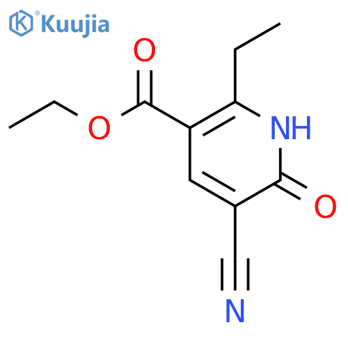 3-Pyridinecarboxylicacid, 5-cyano-2-ethyl-1,6-dihydro-6-oxo-, ethyl ester structure