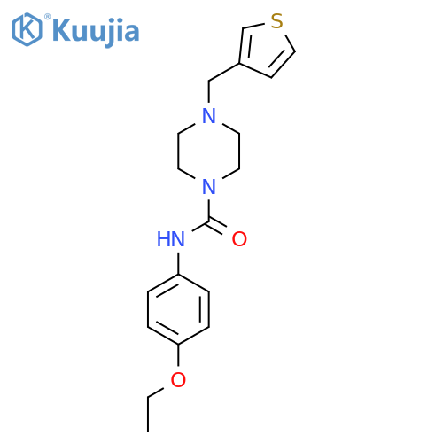 N-(4-ethoxyphenyl)-4-(thiophen-3-yl)methylpiperazine-1-carboxamide structure