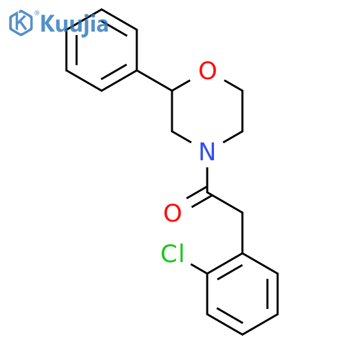 2-(2-chlorophenyl)-1-(2-phenylmorpholin-4-yl)ethan-1-one structure