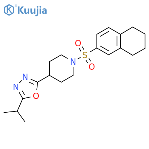 4-5-(propan-2-yl)-1,3,4-oxadiazol-2-yl-1-(5,6,7,8-tetrahydronaphthalene-2-sulfonyl)piperidine structure