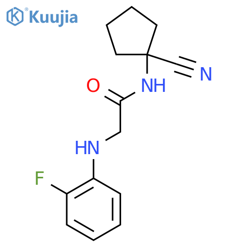 N-(1-cyanocyclopentyl)-2-(2-fluorophenyl)aminoacetamide structure