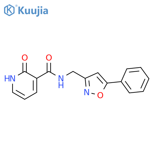 2-oxo-N-(5-phenyl-1,2-oxazol-3-yl)methyl-1,2-dihydropyridine-3-carboxamide structure