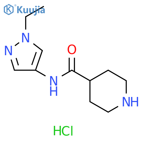 N-(1-ethyl-1H-pyrazol-4-yl)piperidine-4-carboxamide dihydrochloride structure