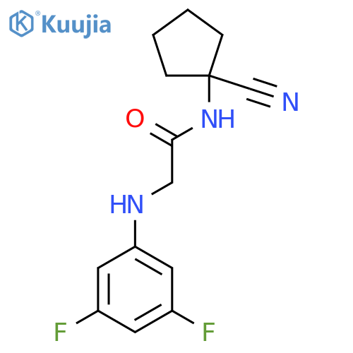 N-(1-cyanocyclopentyl)-2-(3,5-difluorophenyl)aminoacetamide structure