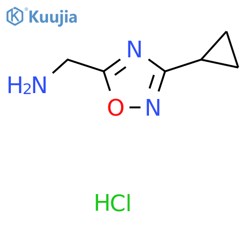 (3-cyclopropyl-1,2,4-oxadiazol-5-yl)methanamine;hydrochloride structure